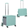 Miniatyrbillede 10 af 10: Rootz foldbar indkøbskurv Trappeklatrehjul - Teleskophåndtag - Letvægtsdesign - 51L Volumen - Grøn - 52cm x 48cm x 100cm