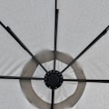 Miniatyrbillede 5 af 7: Rootz Dobbeltsidet Paraply - Paraply - Market Paraply - Haveparasol - Haveparasol - Parasol - Med LED - Lysegrå/sort - 4,5L x 2,65W x 2,4H m