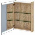 Miniatyrbild 1 av 6: Rootz LED Mirror Cabinet - Badrumskåp - Väggmonterad förvaring - Justerbara glashyllor - 50x12.5x70cm
