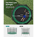 Miniatyrbillede 3 af 8: Rootz 366cm Trampolin - Havetrampolin - Udendørs Trampolin - Galvaniseret stålramme - Sikkerhedsnet - EPE skumpolstring - 366cm x 90cm - Sort-grøn