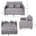 Miniatyrbillede 3 af 11: Rootz Sofa Bed For 2 person