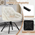 Miniatyrbillede 7 af 9: Rootz Velvet spisestuestol - Drejelig køkkenstol - Moderne lænestol - 360° drejelig - Højt ryglæn - Robuste metalben - 57,5 ​​cm x 82,5 cm x 53 cm
