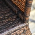 Miniatyrbillede 4 af 7: Rootz Garden Side Table - Rattan Tea Table - Coffee Table - Tea Table - Bistro Side Table - Umbrella Hole And Storage Space - Brown - 54 x 54 x 55 cm