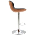 Miniatyrbillede 5 af 11: Rootz Barstole - Fodstøtte - Sæt med 2 - Højdejusterbar - Roterbar - 46 x 53,5 x 85-106 cm - Sort - Sølv - PU