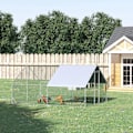 Miniatyrbillede 10 af 11: Rootz hønsegård - hønsefjerkræhus - hønsebur - kaninbur - sølv - 3 x 4 x 2m