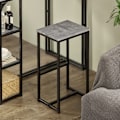 Miniatyrbild 7 av 7: Rootz 3-delade barbordsset - Matbord med 2 pallar - Köksbänkset - Platssnål design - Robust metallstomme - Idealisk för kök, matsal, trädgård - Ljusgr