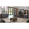 Miniatyrbillede 4 af 6: Rootz TV Lowboard - Television Stand - Media Console - Entertainment Center - TV Cabinet - Display Unit - Storage Shelf - Oak Kraft Gold/Graphite - 12