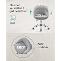 Pikkukuva 6 / 8: Rootz pyörivä tuoli harmaa - teräsrunko - puuvilla-pellava - pyörivät pyörät - 28kg/m3 vaahto - säädettävä korkeus - 60cm x 60cm x (80-90cm)