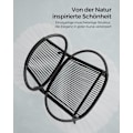 Miniatyrbild 3 av 9: Rootz 3-delat set Utemöbler - Uteplatsset - Trädgårdsstolar - PE-material - Pulverlackerat stål - Stort bord - Lätt - Enkel montering - Bläcksvart - 6