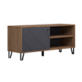 Miniatyrbillede 1 af 6: Rootz TV Lowboard - Television Stand - Media Console - Entertainment Center - TV Cabinet - Display Unit - Storage Shelf - Oak Kraft Gold/Graphite - 12