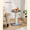 Miniatyrbillede 2 af 9: Rootz Cat-kradsestolpe - Kattetræ - Katteklatretårn - Holdbare materialer - Bred platform - Let at rengøre - Stabil base - 45cm x 40cm x 71cm