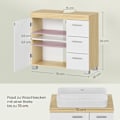 Miniatyrbillede 5 af 8: Rootz MDF vask underskab - Badeværelsesvask - Opbevaringsenhed - Cloud White-Natural Beige - Medium Density Fiberboard - 30cm x 70cm x 64cm - 20cm x 1