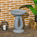 Miniatyrbillede 2 af 10: Rootz Bird Bath Water Drinker - Havefugleføder - Udendørs fuglebassin - Elegant design - Holdbar harpiks - Multifunktionel - 40 cm x 40 cm x 51 cm - G