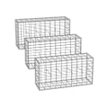 Miniatyrbild 1 av 8: Rootz galvaniserat stål Gabion Set - Silver Mesh - Spiralpinnar - Distanskrokar - Kraftig konstruktion - Enkel montering - Mångsidig användning - 100c