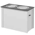 Miniatyrbillede 5 af 5: Rootz foderstativ til kæledyr - Forhøjet hundefoder - Hævede kæledyrsskåle - Beskytter nakke og ryg - 60L x 30W x 42H cm