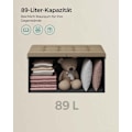 Pikkukuva 3 / 5: Rootz-istuimen rintakehä ottomaani - Kamelinruskea - MDF ottomaani - Pellavajäljitelmä - Vaahtomuovipehmustettu - Suuri säilytystila - Tukeva rakenne