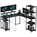 Miniatyrbild 1 av 11: Rootz L Form Desk - Corner Computer Desk - Ergonomic Office Table - Laddningsstation - 137 cm x 140 cm x 139,5 cm