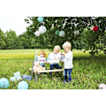 Miniatyrbillede 6 af 6: Rootz børnepicnic bænk - udendørs bord til børn - siddepladser i massivt træ - holdbart design - 90 cm x 79 cm x 50 cm