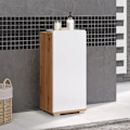 Miniatyrbild 2 av 7: Rootz Bathroom Cabinet - Storage Unit - Washroom Furniture - Vanity Stand - Towel Holder - Restroom Organizer - Bath Rack - White Gloss and Artisan Oa