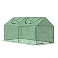 Miniatyrbild 7 av 7: Rootz Mini Greenhouse - Litet växthus för utomhusbruk med slitstarkt PE-skydd - Observationsfönster - Grön - 119 x 60 x 60 cm