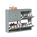 Miniatyrbild 8 av 8: Rootz Skoskåp med 4 flikar - Skotippare - Skoorganisator - FSC-certifierad - Robust konstruktion - Väggfästbar - 105cm x 82cm x 24cm
