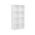 Pikkukuva 1 / 4: Rootz-kirjahylly - Valkoinen kirjahylly - Vapaasti seisova hylly - Lastulevy - 65,5 cm x 30 cm x 129,5 cm - Helppo koota - Kaatumissuoja - Lattian suo