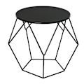 Miniatyrbillede 1 af 10: Rootz Hexagonal Side Table - Coffee Table - Nesting Table - Bedside Table -  Living Room - Bedroom - Black - L51 x B51 x H44 cm