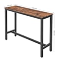 Miniatyrbild 6 av 7: Rootz Skrivbord - Barbord - Robust metallstomme - Industriell design - vintage brun - svart (120 x 40 x 100 cm)