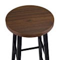 Miniatyrbillede 6 af 10: Rootz Industriel Barstol - Bordskammel - Metal- og træskammel - Robust konstruktion - Alsidig brug - Gulvbeskyttelse - Sædehøjde 71 cm, sædediameter 3