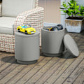 Miniatyrbillede 8 af 11: Rootz udendørs sidebord - køligere isspand - grå beton - holder drinks kølet - Ø37,5 x 43,5 timer cm