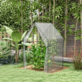 Miniatyrbillede 7 af 7: Rootz Drivhus - Cold Frame Drivhus - Film Drivhus - Mini Drivhus - Stål - Plastik - Gennemsigtig + Sort - 90 cm x 90 cm x 145 cm