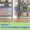 Miniatyrbillede 4 af 5: Rootz Stand Shelf - Boghylde - Lagerhylde - Robust stålramme - 30 cm x 75 cm x 150 cm
