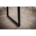 Miniatyrbillede 6 af 6: Rootz Spisebord i massivt akacietræ - Køkkenbord - Rektangulært bord - Naturligt trækorn - Unikt trækantdesign - Robuste metalben - 160 cm x 80 cm x 7