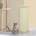 Miniatyrbild 2 av 7: Rootz Scratching Barrel - Corner Scratcher - Corner Design - Space Saving - Creme White - 35cm x 35cm x 85cm