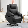 Miniatyrbillede 5 af 6: Rootz Electric Stand-Up Chair - Massagestol - Tv-stol - Skråtstillet ryglæn - 8 massagetilstande - Elegant imiteret læder - Sort - 88 x 92 x 106 cm