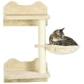 Miniatyrbild 5 av 5: Rootz Klättersteg Set - Klättertrappor - Klättervägg - Katttrappa - 4-delad. Set - Med skrapstolpe - Beige/Gräddvit - 40 x 28 x 73 cm
