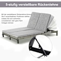 Miniatyrbild 4 av 11: Rootz Garden Dubbelsäng - Grå - Metall, Rotting, Polyester - 76,77 cm x 48,42 cm x 11,02 cm