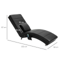 Miniatyrbillede 3 af 8: Rootz Massagebord - Afslapningsseng - Massagefunktion - Loungestol - Ergonomisk højt ryglæn - Sort - 58 x 163 x 87 cm