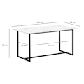 Miniatyrbillede 4 af 6: Rootz Stor spisebord - Rektangulær marmor Look Bord - Moderne spisebord - Sæder 8 - Robust design - 180 cm x 90 cm x 76 cm