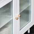 Miniatyrbillede 6 af 9: Rootz underskab til håndvask til badeværelse - Opbevaring af vasketøj - Organisering under håndvask - Elegant design i hvidt og glas - Rummelig opbeva