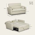 Miniatyrbillede 3 af 11: Rootz 2 -i -1 sovesofa - konvertibel sofa - justerbar ryglæn - fløjlsudseende - 155 cm x 90 cm x 88,5 cm - perfekt til ultimativ komfort