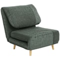 Miniatyrbillede 10 af 10: Rootz 2 -i -1 sovende lænestol gæst seng - konvertibel sofa - foldningsseng - justerbar komfort - 82 cm x 89 cm x 83 cm - grøn