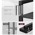 Miniatyrbillede 7 af 8: Rootz 4-tiers bogreol - Åben reol - Bogreol i træ - Opbevaringsorganisering - 120 cm x 30 cm x 90 cm