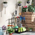 Miniatyrbillede 8 af 10: Rootz Garden Tool Storage Frame - Garden Tool Organizer - 3 -trins hylde - Rustresistente metal - 84 cm x 53 cm x 73 cm - Sort