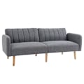Miniatyrbillede 7 af 8: Rootz Sovesofa - 2-personers stofsovesofa - Sofa med sovefunktion - Polyester - Gummi - Trægrå - 173 x 75 x 73 cm