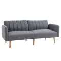 Pikkukuva 7 / 8: Rootz-vuodesohva - 2-istuttava kangasvuodesohva - Sohva nukkumistoiminnolla - Polyesteri - Kumi - Puunharmaa - 173 x 75 x 73 cm