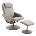 Miniatyrbild 1 av 9: Rootz Relax fåtölj - Ergonomisk - Fotstöd - Konstläder - 78 x 71 x 101 cm - Grå