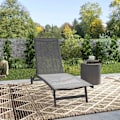 Miniatyrbillede 8 af 10: Rootz Sun Lounger - Udendørs hvilestol - Justerbar ryglæn - Åndbar komfort - 195 x 66 x 34 cm - Grå