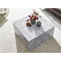 Miniatyrbillede 2 af 7: Rootz sofabord 60x30x60 cm højglans med hvid marmorlook - Design stuebord Terning firkantet - Lounge sidebord kubeform