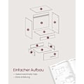 Miniatyrbillede 6 af 6: Rootz spånplade sidebord - Endebord - Natbord - Strågul - Letvægts - Robust - Nem montering - 28cm x 39cm x 41cm